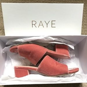 Raye x REVOLVE Cara Salmon Pink Mules